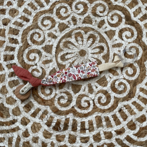 Attache Tétine vieux rose / liberty